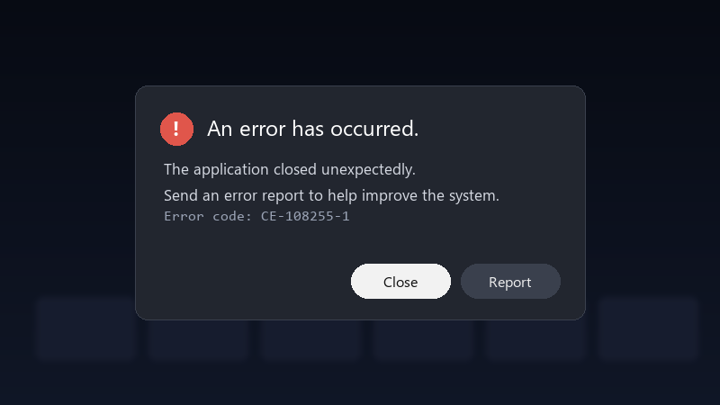 An error has occurred.