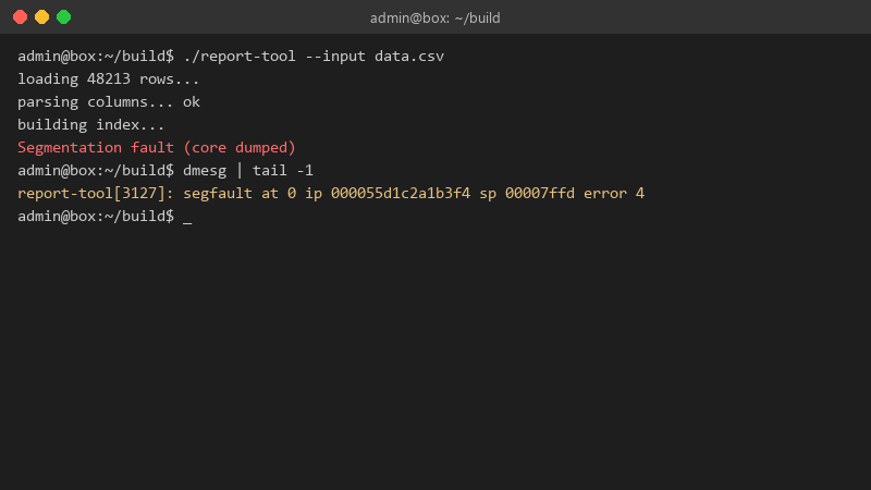 admin@box:~/build$ ./report-tool --input data.csv
